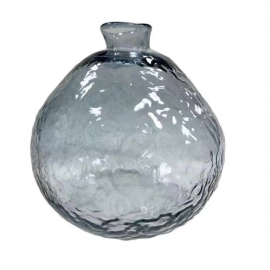 European style large cold patterned coffee colored glass vase, living room dining table flower arrangement vase, irregular hydroponic flower decoration