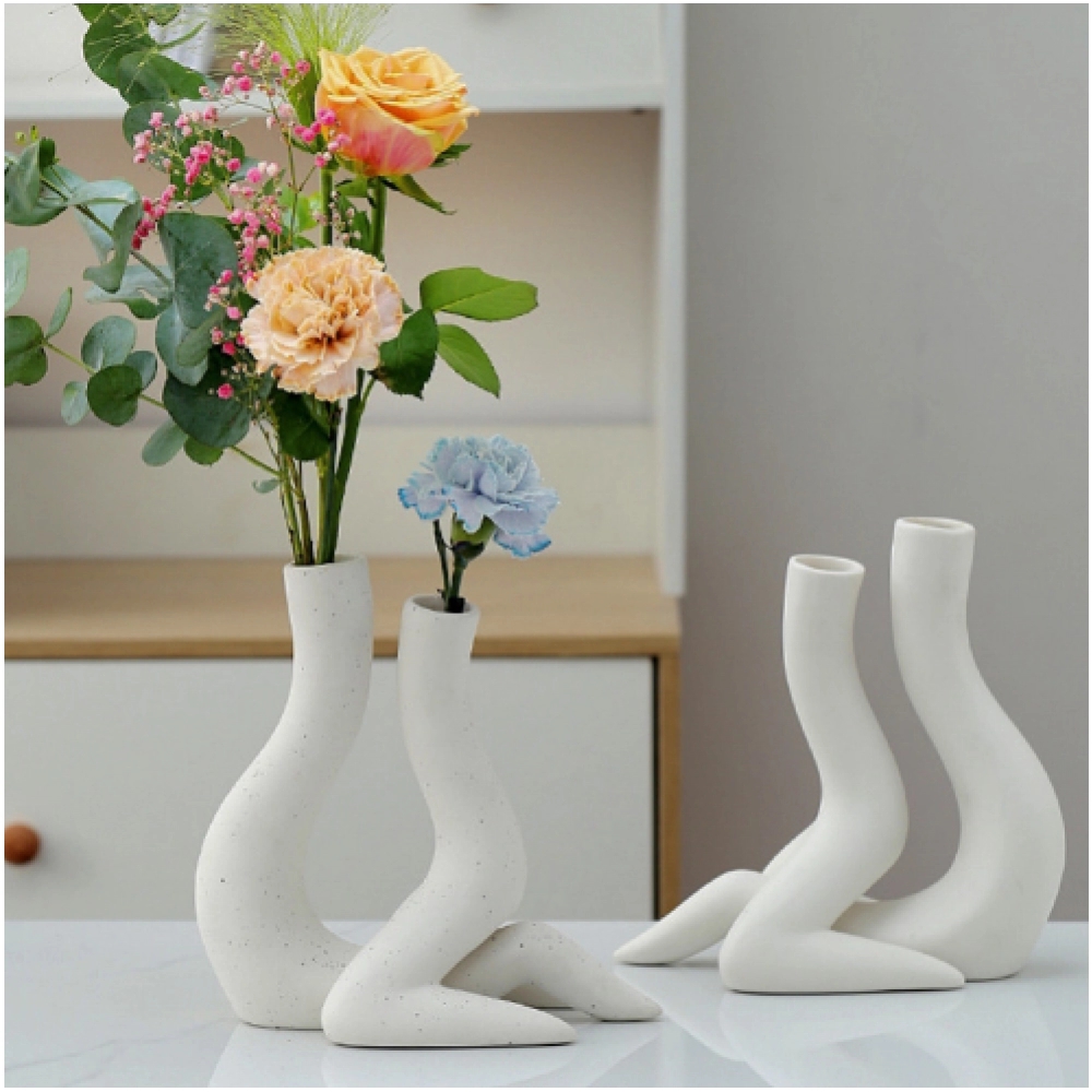 Nordic style ceramic vase, minimalist human body flower arrangement, living room home decoration, modern decoration creativity Nordic style ceramic vase, minimalist human body flower arrangement, living room home decoration, modern decoration creativity