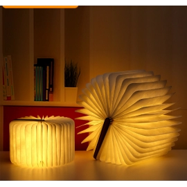 LED book light folding book light charging small night light desk light wooden book light page turning creative night light