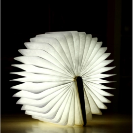 LED book light folding book light charging small night light desk light wooden book light page turning creative night light