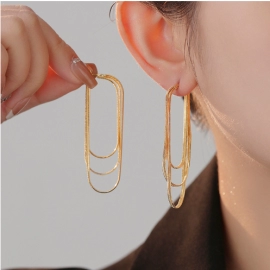 New Snake Bone Chain Tassel Earrings for Women's Summer Personalized Fashion Temperament Earrings with Advanced Feeling and Cold Style Earrings